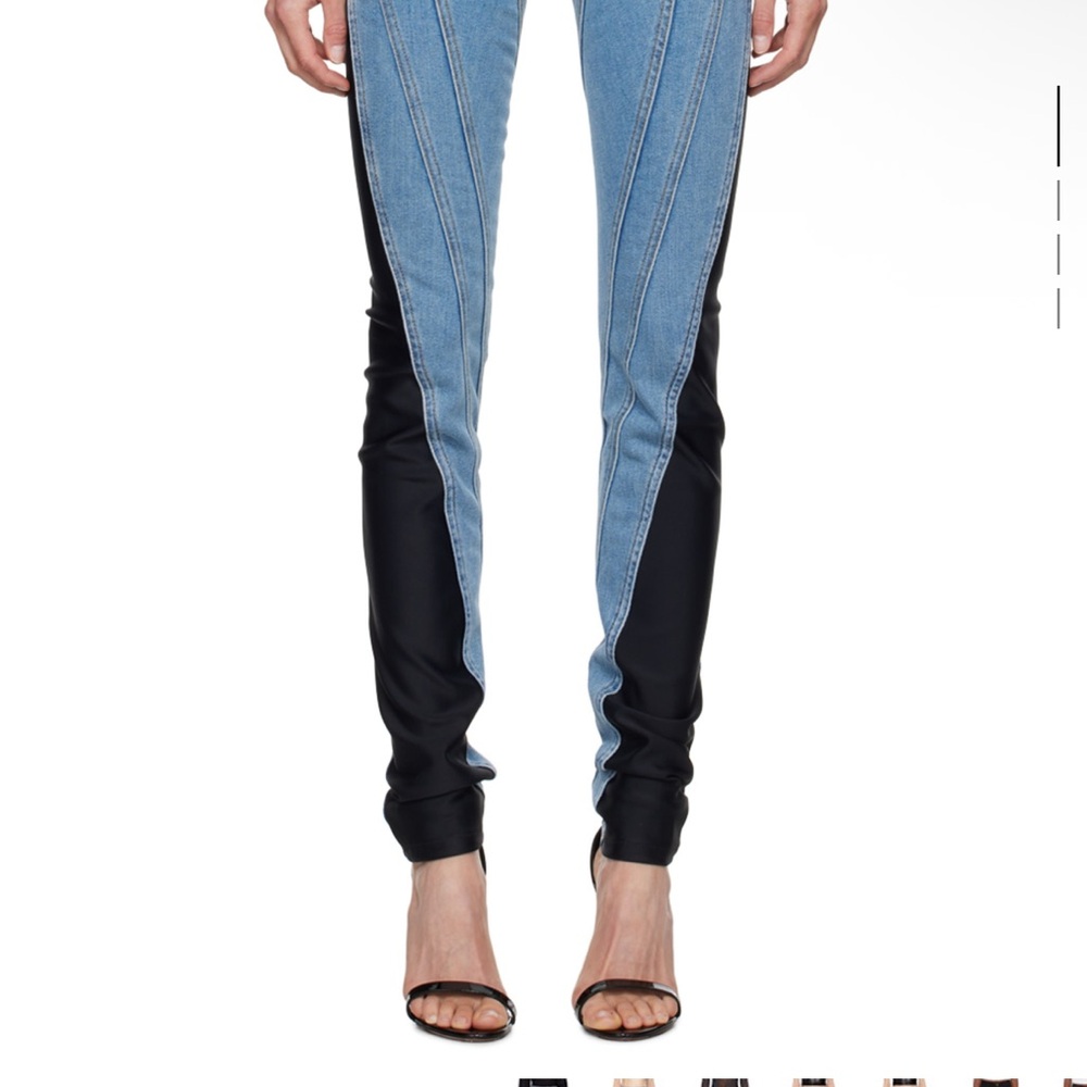 Mugler Blue and Black Jeans